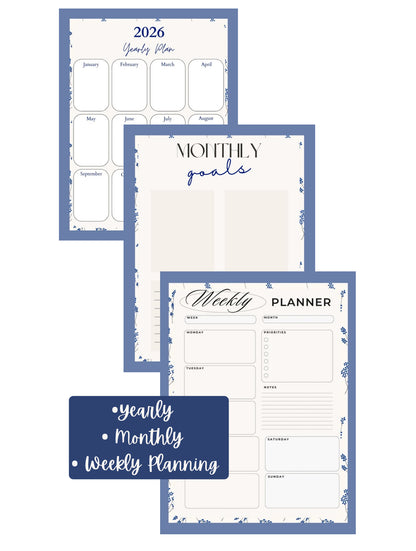 Yearly, monthly, weekly plan